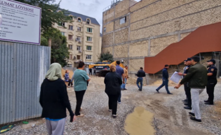 Xırdalanda “Albus“ MMC-nin tikinti işləri sakinlərdə narazılıq yaradıb -