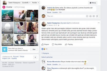 Evlənmək üçün "Facebook"da ehtiraslı qız axtaran Samir — 