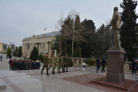 Ordudan təxris olunan gənclərin qarşılanma mərasimi keçirildi - 