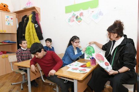 Azərbaycanın Birinci vitse-prezidenti Mehriban Əliyeva Nəsimi rayonundakı 268 nömrəli xüsusi məktəbdə şagirdlərlə görüşüb