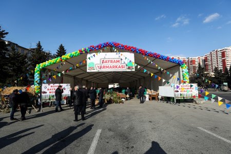 Nizami rayonunda növbəti Novruz yarmarkaları fəaliyyətə başlayıb