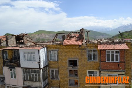 Daşkəsəndə güclü külək, dolu və leysan yağışları ciddi fəsadlar törədib - 