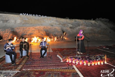 Leyla Əliyeva “Yanardağ” Qoruğunda keçirilən yoqa və poeziya axşamında - 