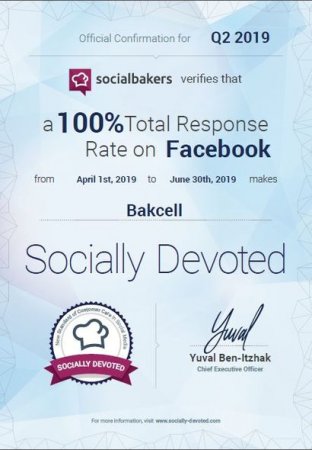 “Bakcell” sosial şəbəkələrdə cavablandırılmış müraciətlərə görə ən yüksək nəticə göstərir
