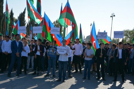 Tərtərdə "Müstəqilliyimiz əbədidir" yürüşü keçirilib - 