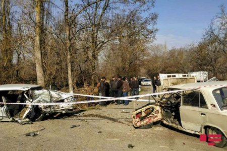 Şəkidə ağır yol qəzası olub, 1 nəfər ölüb, 5-i yaralanıb