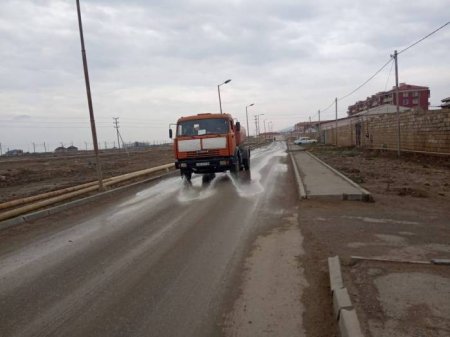 Qaradağ rayonunda dezinfeksiya tədbirləri davam etdirilir - 