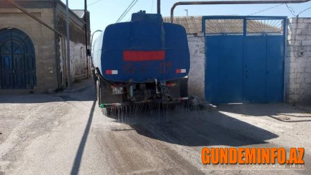 Abşeronda hər gün dezinfeksiya işləri aparılır - 