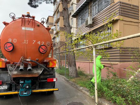 Nizami rayonunda dezinfeksiya işləri davam edir