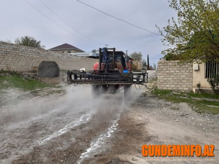 Tərtər şəhərinin küçələrində dizinfeksiya işləri davam etdirilir.