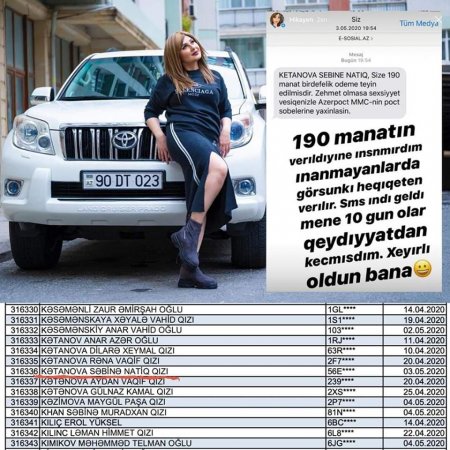 Səbinə instaqramda 190 manat aldığını paylaşdı, nazirlik qınadı - 