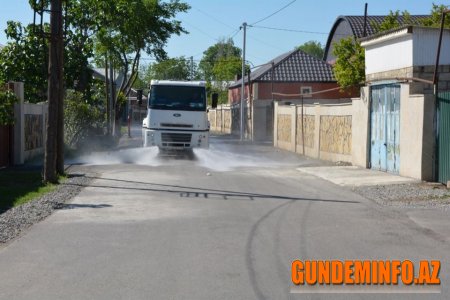  Tərtər şəhərinin küçələrində dezinfeksiya işləri davam etdirilir