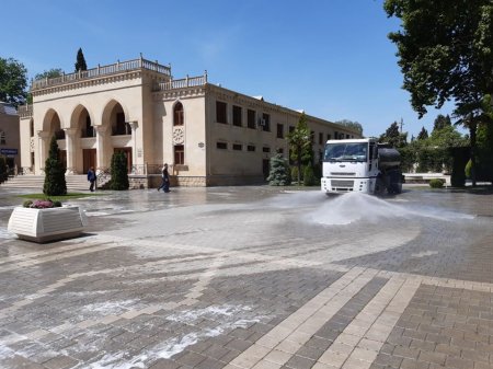 Tərtərdə dezinfeksiya işləri davam etdirilib - 