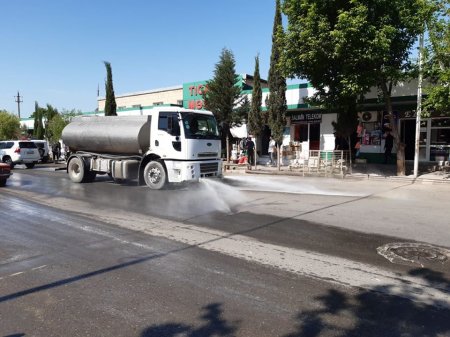 Tərtərdə dezinfeksiya işləri davam etdirilib - 