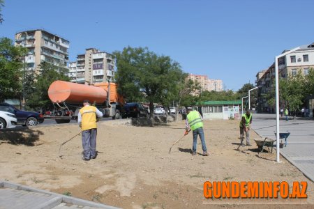 Nizami rayonunda abadlıq-yenidənqurma işləri aparılır