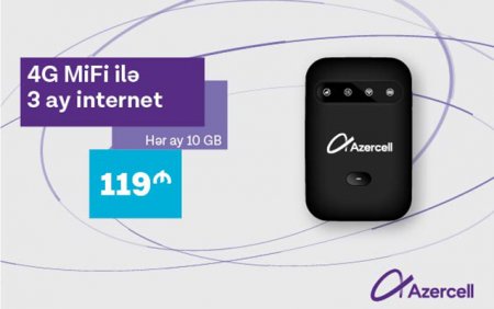 Azercell yeni 4G MiFi kampaniyasına başlayıb