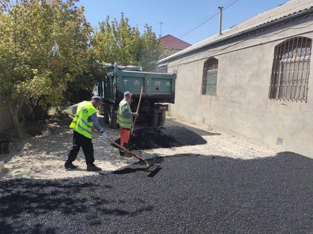 Abşeronun kənd və qəsəbələrinin küçələrinə asfalt örtüyü çəkilir – 