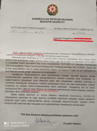 Müdafiə Nazirliyi əsgər anasına göndərilən məktuba aydınlıq gətirdi