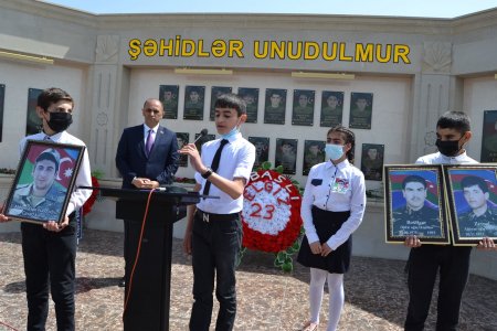 Şəhid Elgiz Abbaslının doğum günündə  "Şəhidlər Unudulmur" abidə kompleksinin açılış mərasimi olub