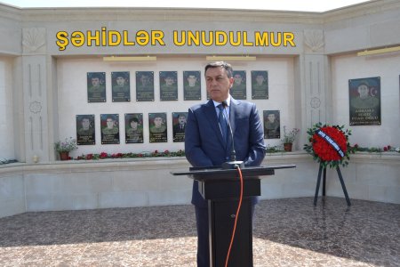 Şəhid Elgiz Abbaslının doğum günündə  "Şəhidlər Unudulmur" abidə kompleksinin açılış mərasimi olub