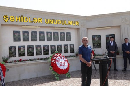 Şəhid Elgiz Abbaslının doğum günündə  "Şəhidlər Unudulmur" abidə kompleksinin açılış mərasimi olub