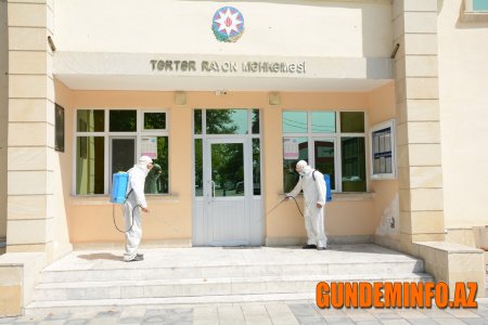 Tərtərdə koronavirus pandemiyası ilə bağlı dezinfeksiya işləri gücləndirilib