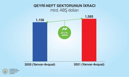 "Bu il qeyri-neft ixracının dəyəri 2 mlrd dolları ötəcək" - 