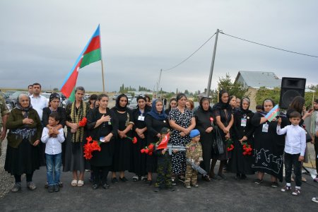 Şəhid Xəyal Aslanovun xatirəsinə inşa edilmiş bulağının açılışı olub