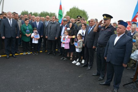 Tərtər rayonunun Qaradağlı kəndində şəhidin xatirəsinə inşa olunmuş bulağın açılışı olub