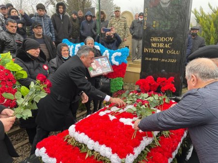 Nərimanovda şəhidin məzarı ziyarət olundu 