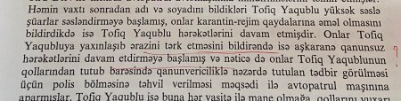 Prokurorluq: "Tofiq Yaqublu özünü yumruqlayaraq bu hala salıb" - 