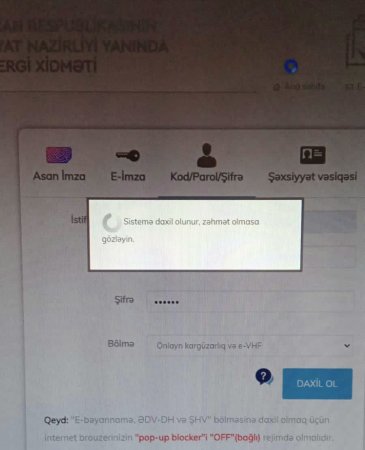 Azərbaycanda onlayn vergi sistemi çökdü - 