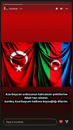 Acun Ilıcalı Azərbaycana başsağlığı verdi