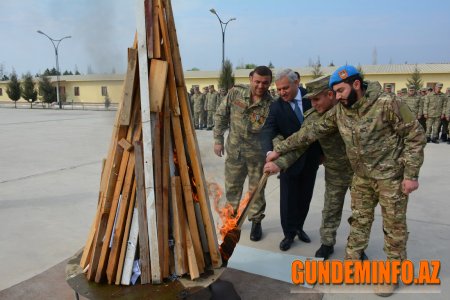 Tərtərdə yerləşən N nömrəli hərbi hissədə Novruz şənliyi keçirilib-