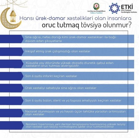 Nazirlikdən oruc tutan şəxslərə müraciət