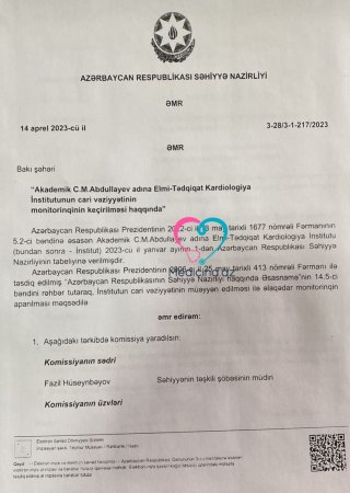 Kardiologiya İnstitutunda yoxlama başladı – 