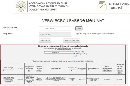 8 milyon manat borcdan 2 milyonunu ödədi –