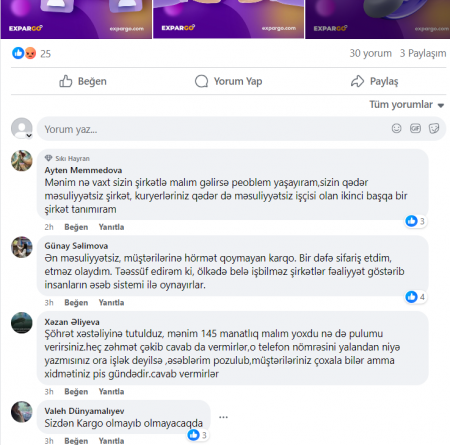 “Expargo”dan şikayətlər artır: 