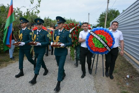 Tərtərdə şəhid sərhədçi ilə vida mərasimi keçirilib  