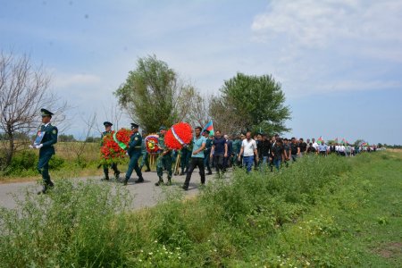 Tərtərdə şəhid sərhədçi ilə vida mərasimi keçirilib  