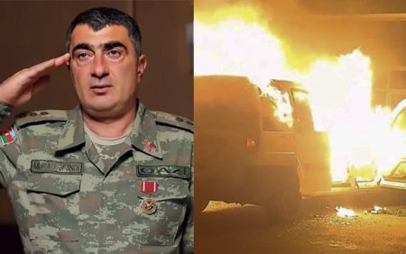 Bakıda hərbçi pulunu ödəyə bilmədiyi maşınını yandırdı -