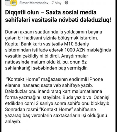 “Kontakt Home”un adından kütləvi dələduzluq - 
