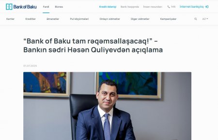Bank rəhbəri rəqəmsallaşma anonsu verir, müştərilər isə xidmətdən narazıdır  