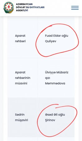 Su Ehtiyatları Agentliyində qudalar hakimiyyəti - 