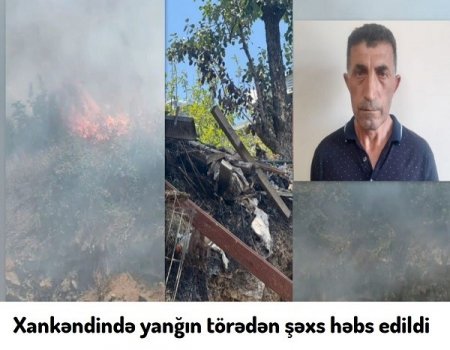 Xankəndidə yanğın törədən şəxs həbs edilib