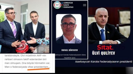 Adnan Əhmədzadənin dostu özünü Karate Federasiyasında vitse-prezident elan etdi-