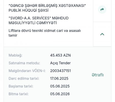 Gəncə Birləşmiş Xəstəxanasının 3,5 milyonluq TENDERİ... - 