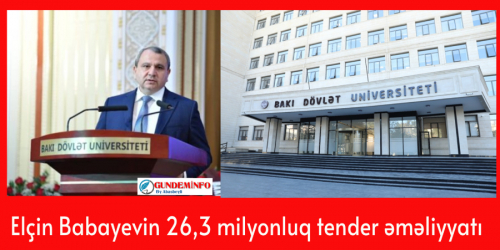 Elçin Babayevin 26,3 milyonluq tender əməliyyatı –  Elçin Babayevin 26,3 milyonluq tender əməliyyatı –
