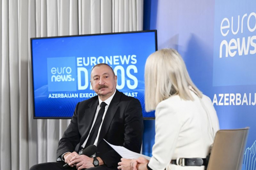   Prezident Davosda “Euronews”a müsahibə verib –  