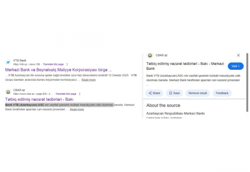 "Bank VTB Azərbaycan"ın rəhbəri qanunsuz fəaliyyət göstərir